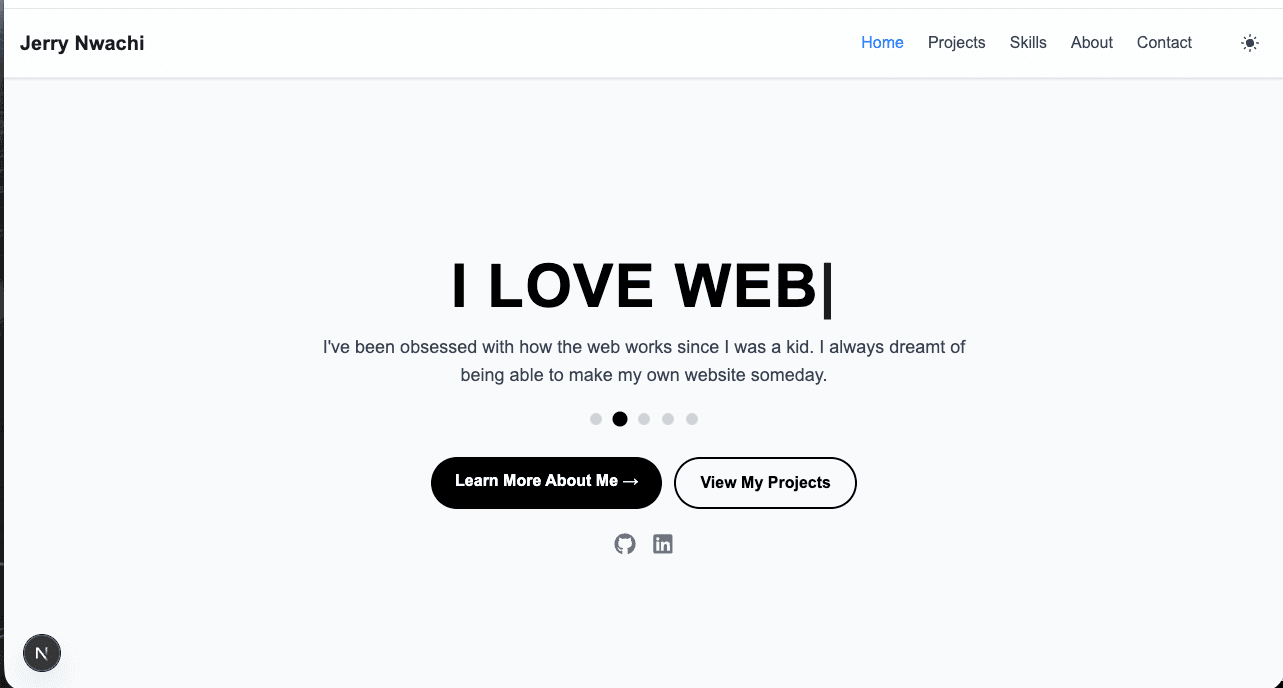 Portfolio Website project preview